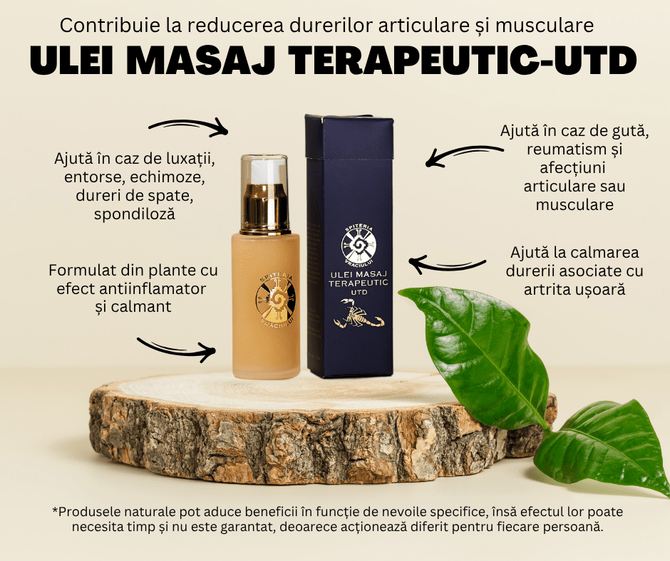 Ulei masaj terapeutic UTD - Pentru dureri articulare și musculare
