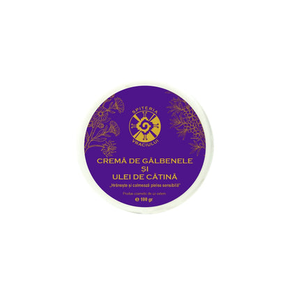 Leac Bătrânesc pentru Pielea Sensibilă – Cremă de Gălbenele și Ulei de Cătină | 100g - Spiteria Vraciului