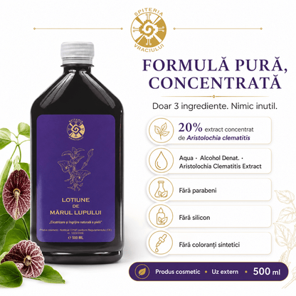 Leac Bătrânesc pentru Piele – Loțiune cu Mărul Lupului | 500ml - Spiteria Vraciului