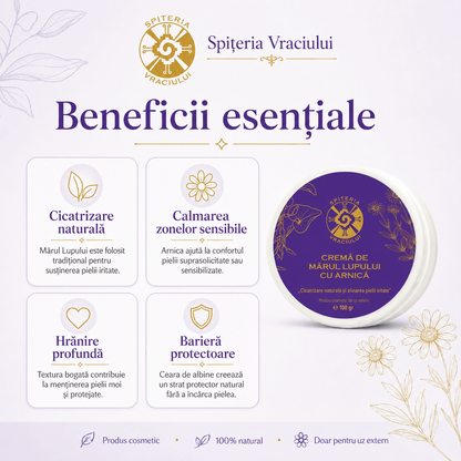 Rețeta Bătrânească cu Mărul Lupului și Arnică — Cremă Cicatrizantă Naturală 100g - Spiteria Vraciului