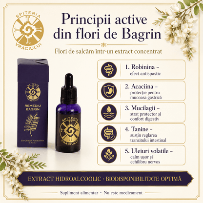 Remediu Natural Gastrită și Ulcer – BAGRIN | 30ml - Spiteria Vraciului