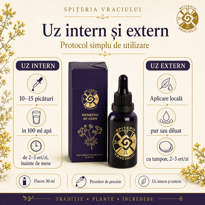 Remediu Natural Ficat și Detoxifiere Hepatică – SF. IOAN | 30ml - Spiteria Vraciului