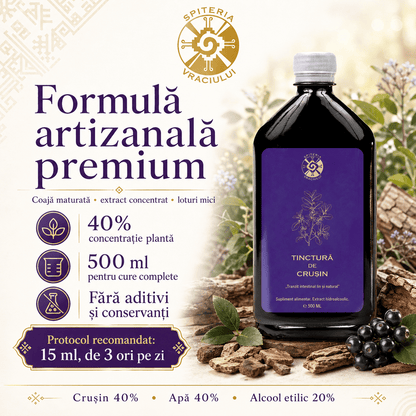 Tinctură de Crușin – Tranzit Intestinal Lin și Natural | Laxativ Blând 500ml - Spiteria Vraciului