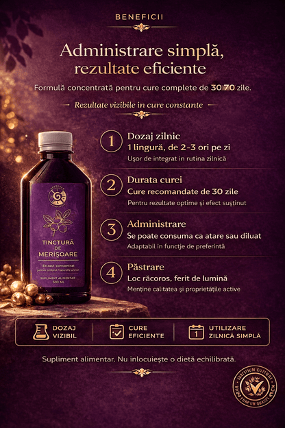 Leac Bătrânesc pentru Tract Urinar – Tinctură de Merișoare | 500ml