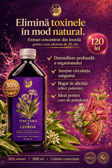 Tinctură de Leurdă – Detoxifiere și Circulație Sanguină | 500ml