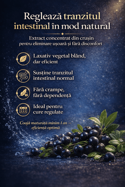 Tinctură de Crușin – Tranzit Intestinal Lin și Natural | Laxativ Blând 500ml
