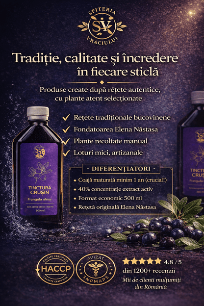 Tinctură de Crușin – Tranzit Intestinal Lin și Natural | Laxativ Blând 500ml