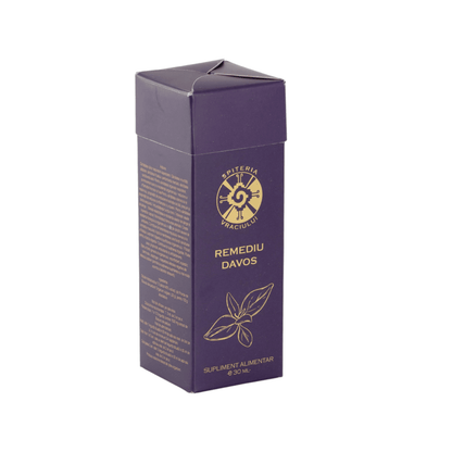 Remediu natural tuse și dureri de gât DAVOS — flacon 30ml Spițeria Vraciului